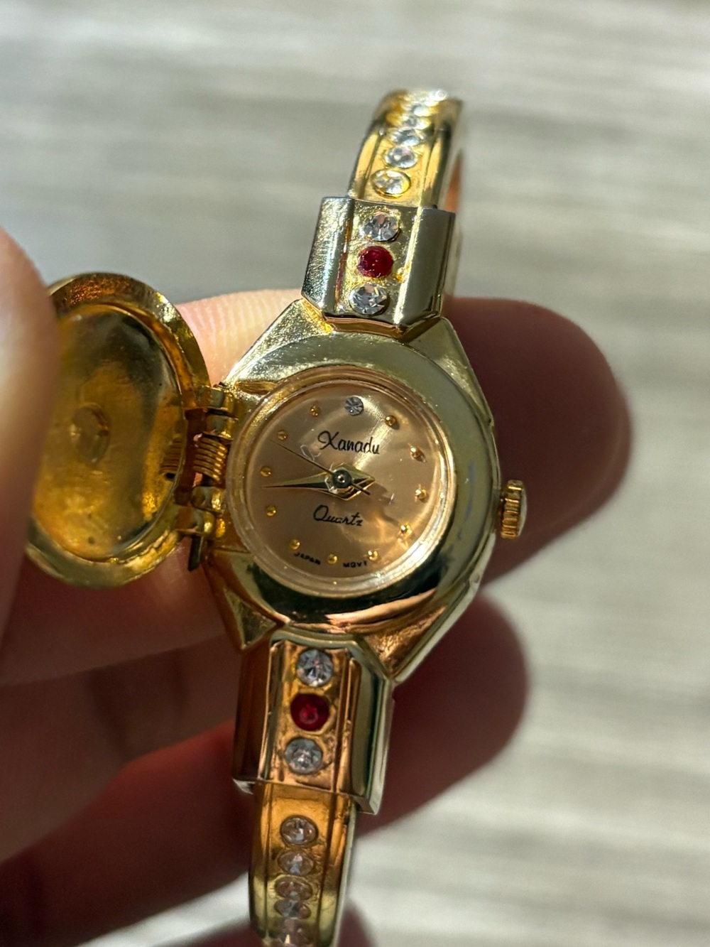 Xanadu Gold Tone Peek-a-boo Watch